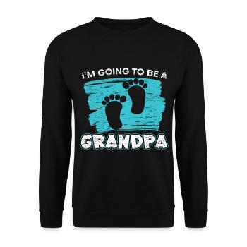 Je deviens grand-père grand-père chanceux - Sweat-shirt Unisexe - noir - Devant - Alina (178cm) & Michal (187cm)