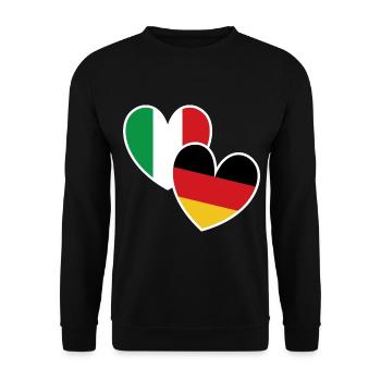 Italy - Unisex Sweatshirt - black - Front - Alina (178cm) & Michal (187cm)