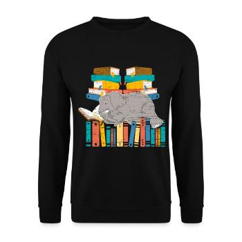 Elephant Lovers Wildlife Safari Zookeeper Büche - Unisex Sweatshirt - black - Front - Alina (178cm) & Michal (187cm)