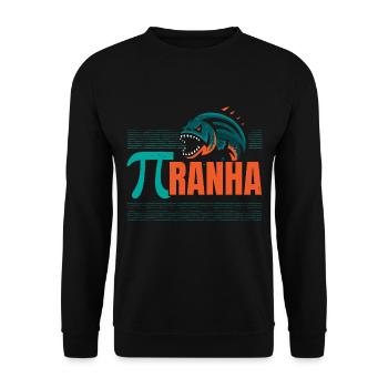 Piranha Collector Aquarist Aquaristics Fish Keeping - Unisex Sweatshirt - black - Front - Alina (178cm) & Michal (187cm)