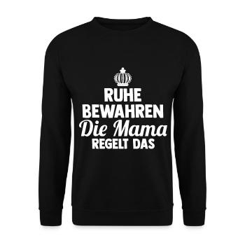 Mutter Mama - Unisex Pullover - Schwarz - Vorne - Alina (178cm) & Michal (187cm)