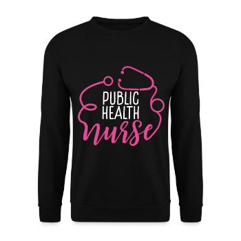 Public Health Nurse Appreciation Epidemiology - Unisex Sweatshirt - black - Front - Alina (178cm) & Michal (187cm)