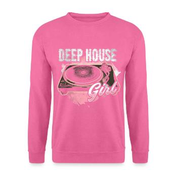 Deep House Musik Girl Disc Jockey - Unisex Pullover - Pink - Vorne