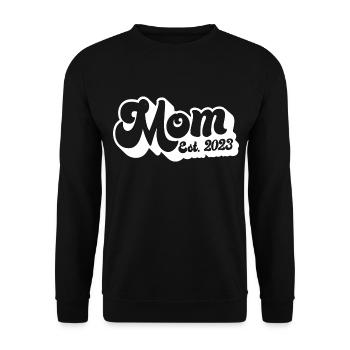 2023, Maman en devenir, Révélation de grossesse - Sweat-shirt Unisexe - noir - Devant - Alina (178cm) & Michal (187cm)