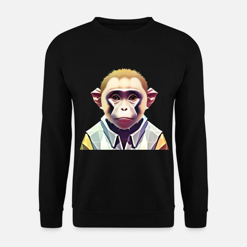 Polygon Affe - Unisex Pullover - Schwarz