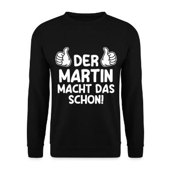 Martin - Sweat-shirt Unisexe - noir - Devant - Alina (178cm) & Michal (187cm)