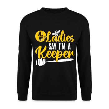 Beekeepers Bees Honey bees Beekeeping - Unisex Sweatshirt - black - Front - Alina (178cm) & Michal (187cm)