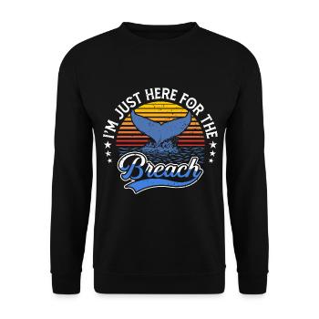 Whale Watching Whale Watching Orca Blue Whale - Unisex Sweatshirt - black - Front - Alina (178cm) & Michal (187cm)