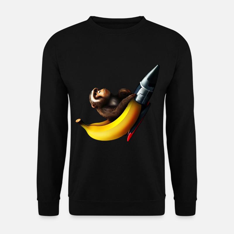 Rocket Banana Monkey Astronaute - Sweat-shirt Unisexe - noir