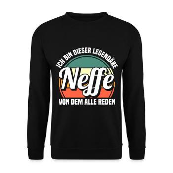 Neffe - Unisex Pullover - Schwarz - Vorne - Alina (178cm) & Michal (187cm)