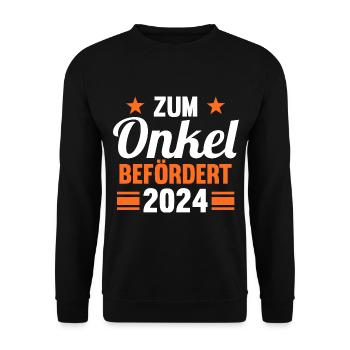 Werdender Onkel 2042 - Unisex Pullover - Schwarz - Vorne - Alina (178cm) & Michal (187cm)