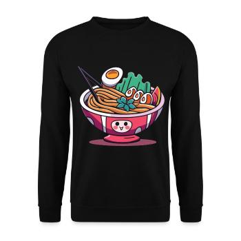 Ramen Magic: Kawaii Graphics pour les amateurs de Ramen - Sweat-shirt Unisexe - noir - Devant - Alina (178cm) & Michal (187cm)