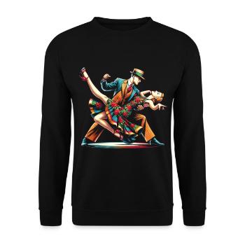 Danseur de Lindy Hop Danse Swing Danse - Sweat-shirt Unisexe - noir - Devant - Alina (178cm) & Michal (187cm)