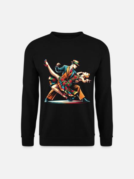 Lindy Hop Tänzer Swinging Dancing Swing Dance - Unisex Pullover - Schwarz