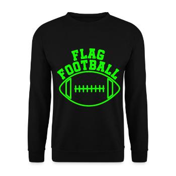 FLAG FOOTBALL – Für echte Flag Football-Fans - Unisex Pullover - Schwarz - Vorne - Alina (178cm) & Michal (187cm)