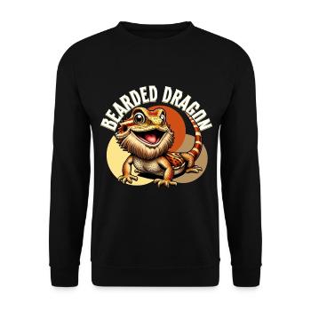 Bartagame Bartagamen Bearded Dragon - Unisex Sweatshirt - black - Front - Alina (178cm) & Michal (187cm)