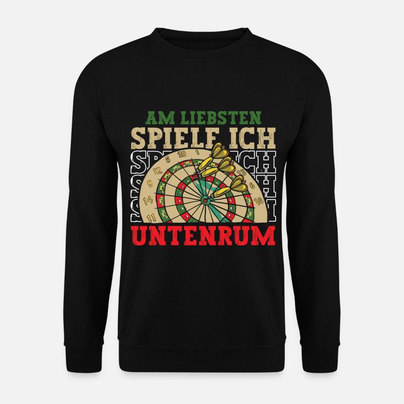 Dart Dartspielen Dartscheibe - Unisex Pullover - Schwarz