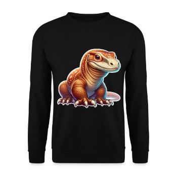Komodo Dragon - Unisex Pullover - Schwarz - Vorne - Alina (178cm) & Michal (187cm)