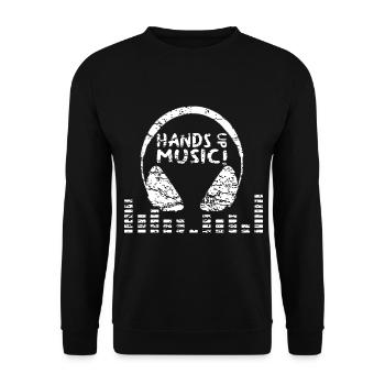 Hands Up Musique Dancecore Techno Cadeaux - Sweat-shirt Unisexe - noir - Devant - Alina (178cm) & Michal (187cm)
