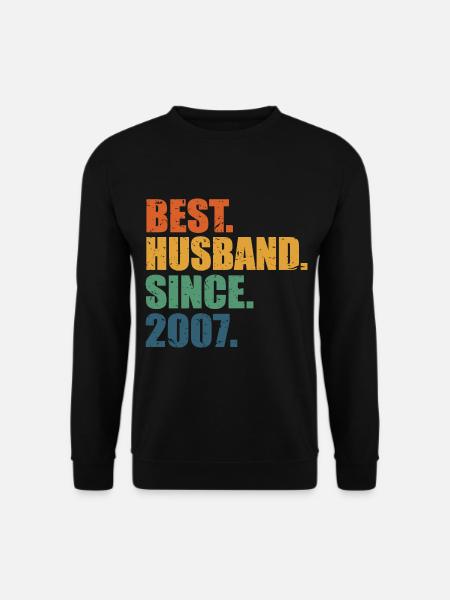 Bester Ehemann seit 2007, Geschenk zum 16-jährigen Jubiläum - Unisex Pullover - Schwarz
