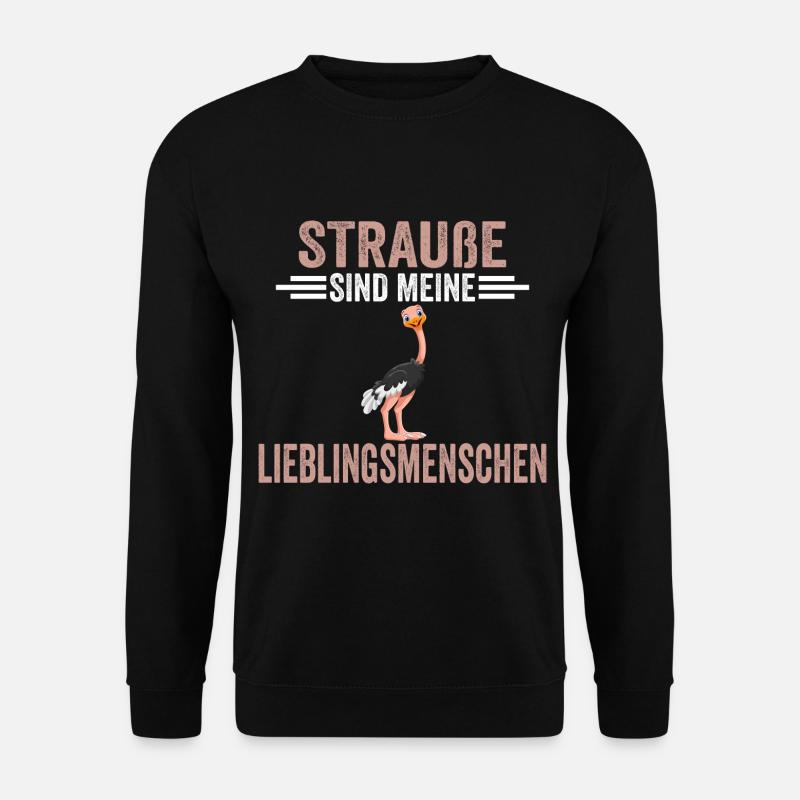Strauß - Unisex Pullover - Schwarz
