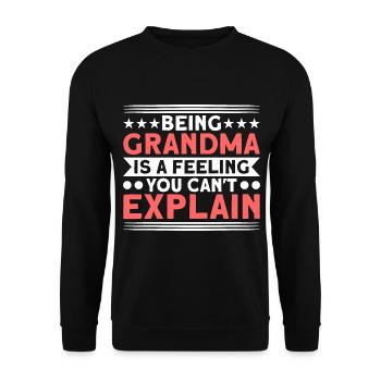 Grand-mère Grand-mère Grand-mère Cadeau - Sweat-shirt Unisexe - noir - Devant - Alina (178cm) & Michal (187cm)