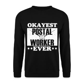 The Best Postal Worker Ever Postman - Unisex Sweatshirt - black - Front - Alina (178cm) & Michal (187cm)