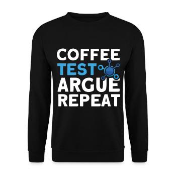 QA Engineer QA Tester Software Tester - Unisex Sweatshirt - black - Front - Alina (178cm) & Michal (187cm)
