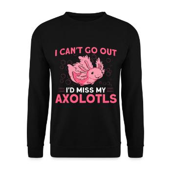Axolotl Axolotl Propriétaire Axolotl Amphibian Gift - Sweat-shirt Unisexe - noir - Devant - Alina (178cm) & Michal (187cm)