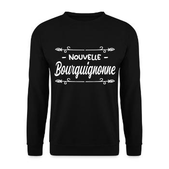 Nouvelle Bourguignonne - Idée cadeau bébé - Sweat-shirt Unisexe - noir - Devant - Alina (178cm) & Michal (187cm)
