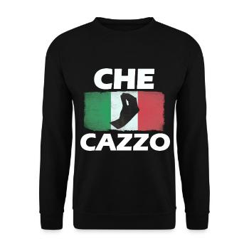 Italiener, Italienischer Spruch - Unisex Pullover - Schwarz - Vorne - Alina (178cm) & Michal (187cm)