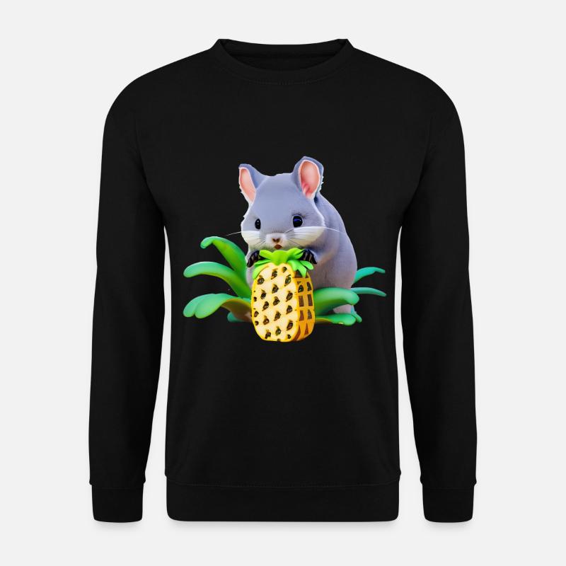 Le chinchilla aime l’ananas - Sweat-shirt Unisexe - noir