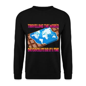 Travelling with a chocolate bar - Unisex Sweatshirt - black - Front - Alina (178cm) & Michal (187cm)