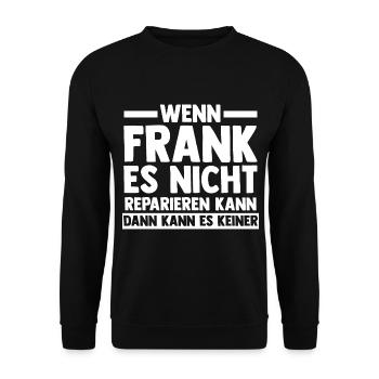 Frank - Unisex Pullover - Schwarz - Vorne - Alina (178cm) & Michal (187cm)