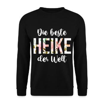 Heike - Unisex Pullover - Schwarz - Vorne - Alina (178cm) & Michal (187cm)