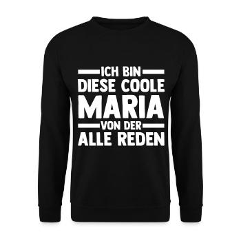 Maria - Unisex Pullover - Schwarz - Vorne - Alina (178cm) & Michal (187cm)