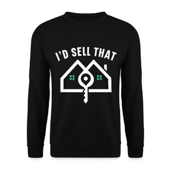 Je vendrais le courtier immobilier en maison - Sweat-shirt Unisexe - noir - Devant - Alina (178cm) & Michal (187cm)
