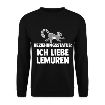 Lemur - Unisex Pullover - Schwarz - Vorne - Alina (178cm) & Michal (187cm)