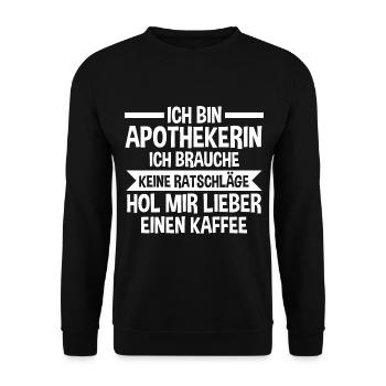Apotheke Pharmazie Mediziner Apothekerin - Unisex Pullover - Schwarz - Vorne - Alina (178cm) & Michal (187cm)