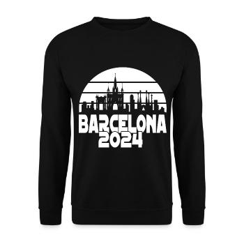 Barcelona 2024 - Unisex Pullover - Schwarz - Vorne - Alina (178cm) & Michal (187cm)