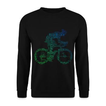 Women Men Road Bike Road Bike Road Bike Road Bike - Unisex Sweatshirt - black - Front - Alina (178cm) & Michal (187cm)