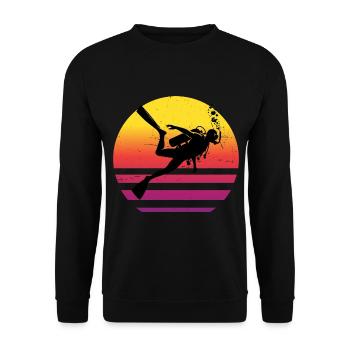 Scuba Taucher Diver Scuba Diver Tauchen - Unisex Pullover - Schwarz - Vorne - Alina (178cm) & Michal (187cm)