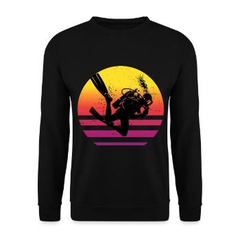 Scuba Diver Plongée Homme Diver Diver - Sweat-shirt Unisexe - noir - Devant - Alina (178cm) & Michal (187cm)