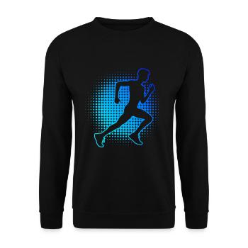 Running Running Jogging Cross Country Running - Unisex Sweatshirt - black - Front - Alina (178cm) & Michal (187cm)