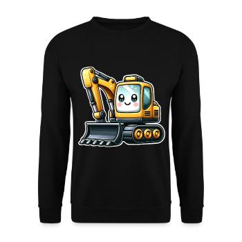 Excavator - Unisex Sweatshirt - black - Front - Alina (178cm) & Michal (187cm)