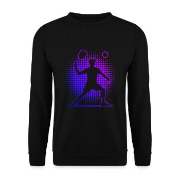Pickleball Racquetball Men's Pickleball - Unisex Sweatshirt - black - Front - Alina (178cm) & Michal (187cm)