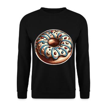 Doughnut - Unisex Sweatshirt - black - Front - Alina (178cm) & Michal (187cm)