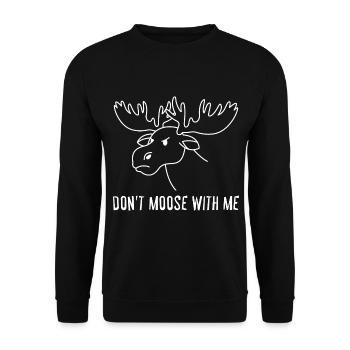 Dont Moose With Me - Sweat-shirt Unisexe - noir - Devant - Alina (178cm) & Michal (187cm)