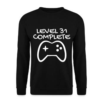 31st birthday - 31 years gift - Unisex Sweatshirt - black - Front - Alina (178cm) & Michal (187cm)