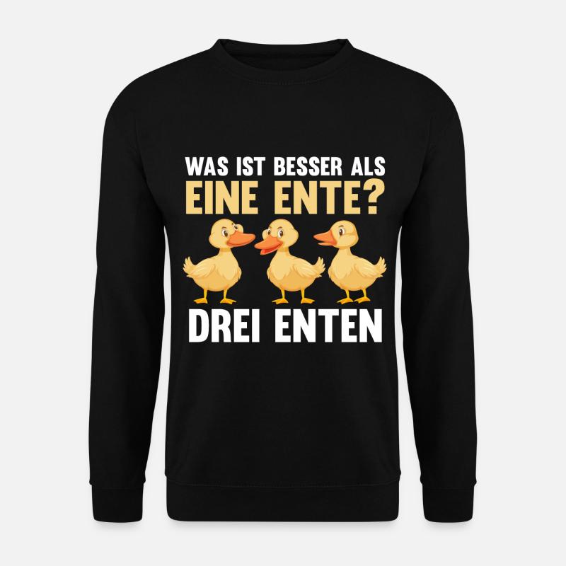 Ente Entenliebhaber Enten - Unisex Pullover - Schwarz
